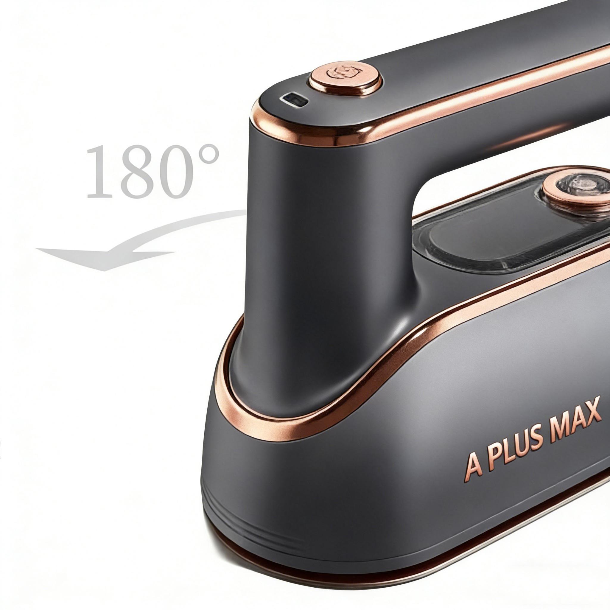 A PLUS MAX 2-in-1 Steam Iron & Clothes Steamer - Handheld Portable Garment Wrinkle Remover, Fast Heat-Up, Large Soleplate, 150ml Water Tank - Lightweight for Home, Travel, Christmas gifts New Year's gift