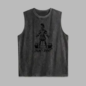 SpartannBarbell Gym Tank Top, Heavyweight Workout Tank top Wash