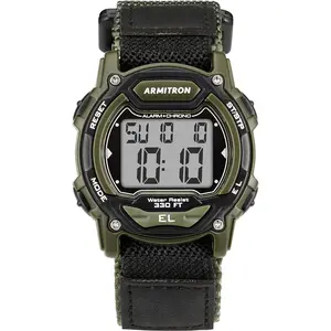 Armitron Sport Unisex Digital Chronograph Nylon Strap Watch, 45-7004
