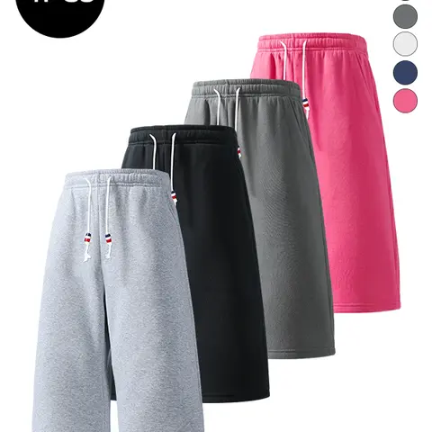 4 Pack Men’s Summer Shorts – 3/4 length, casual loose fit, versatile athletic straight cut for running, walking, and hiking