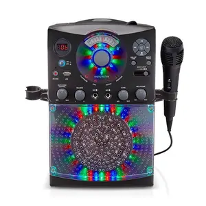 Singing Machine Bluetooth Karaoke System with LED Disco Lights and Microphone