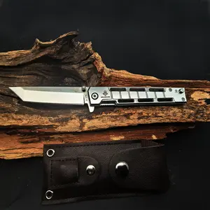 Multi functional stainless steel folding knife, additional training slingshot, window breaker, protective cover, camping essentials, suitable for hiking, hunting, fishing and other purposes, the best choice for men's holiday gifts