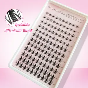 Comic eyelash cluster, C-shaped curling DIY eyelash extension set, 10-20mm, suitable for all eye types, soft and comfortable, suitable for novice homemade household extension, daily stage makeup, reusable.
