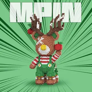 Mpin Building Blocks Toy Set, Christmas Bear building blocks Unisex Adult Kids Gift, Home Decoration Bricks, Perfect Present Recommendation