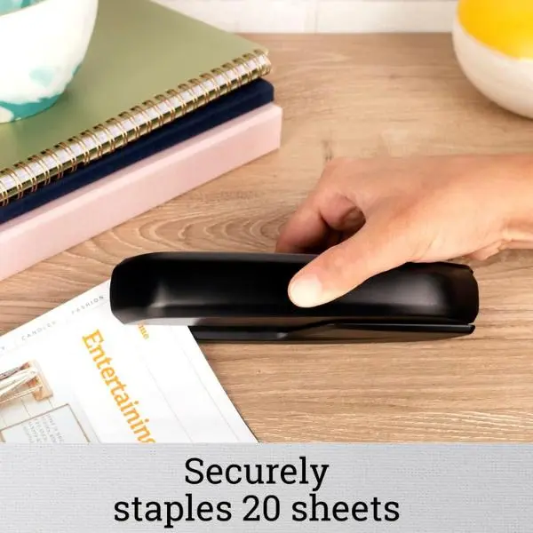 Stapler Value Pack, 20 Sheet Capacity, Jam Free, includes Standard Stapler, 5000 Staples and Staple Remover, Black (54551)