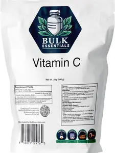 Bulk Essentials Pure Vitamin C Powder – Supplement for Immune & Antioxidant Support – USA Made, Non-GMO & Gluten Free – 1g Ascorbic Acid Powder Per Serving