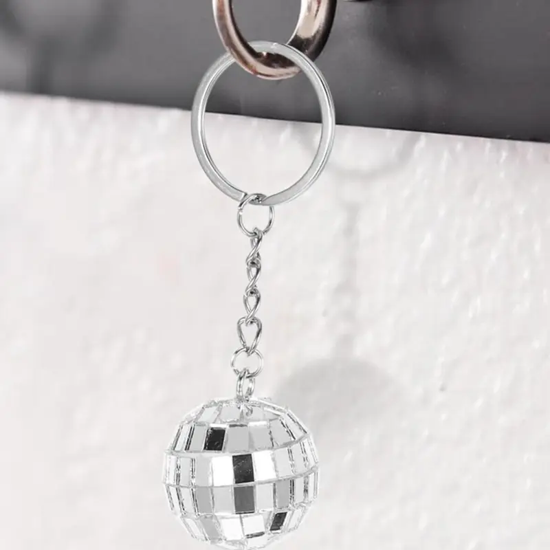 Disco Ball Design Keychain, Aesthetic Keychain, Fashionable Keychain for Women & Men, Trendy All-match & Exquisite Keychain for Birthday Gift, Keychain Jewelry, Car Keychain, Bling Bling Keychains, Keyrings for Keys