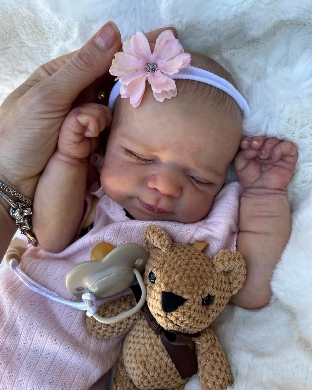 Reborn Lifelike 18 inch Reborn Baby Dolls Twins ,Handmade with Vinyl Sleeping Eyes Hand Drawn Veins Baby Doll Real Baby Doll Toy for Age 3+ Birthday Therapy for Dementia Patient baby  doll