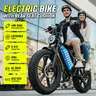 Summervibes TST X6 Steel Frame Adult Mountain Ebike - 1500W Fast-Charging Unisex All-Terrain E-Bike, 48V 15Ah Dual Battery, 20 inches x4.0 Inflatable Fat Tires, Full Suspension, 60-120 Mi Range, 28MPH, 420LBS Capacity, Pedal-Assist Bikes for Commuting