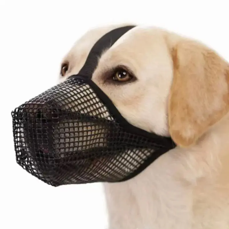 Dog Mesh Breathable Muzzle, Anti-Bite, Anti-Bark, Anti-Eating, Breathable Pet Muzzle Supplies, Does Not Affect Drinking Water, Training Aid