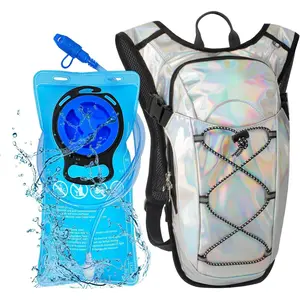 Reflective Hydration Backpack, Hydration Pack - Water Backpack with 2L Hydration Bladder, Essential for Festivals -  Hydration Pack for Hiking, Running, Cycling, and Festivals