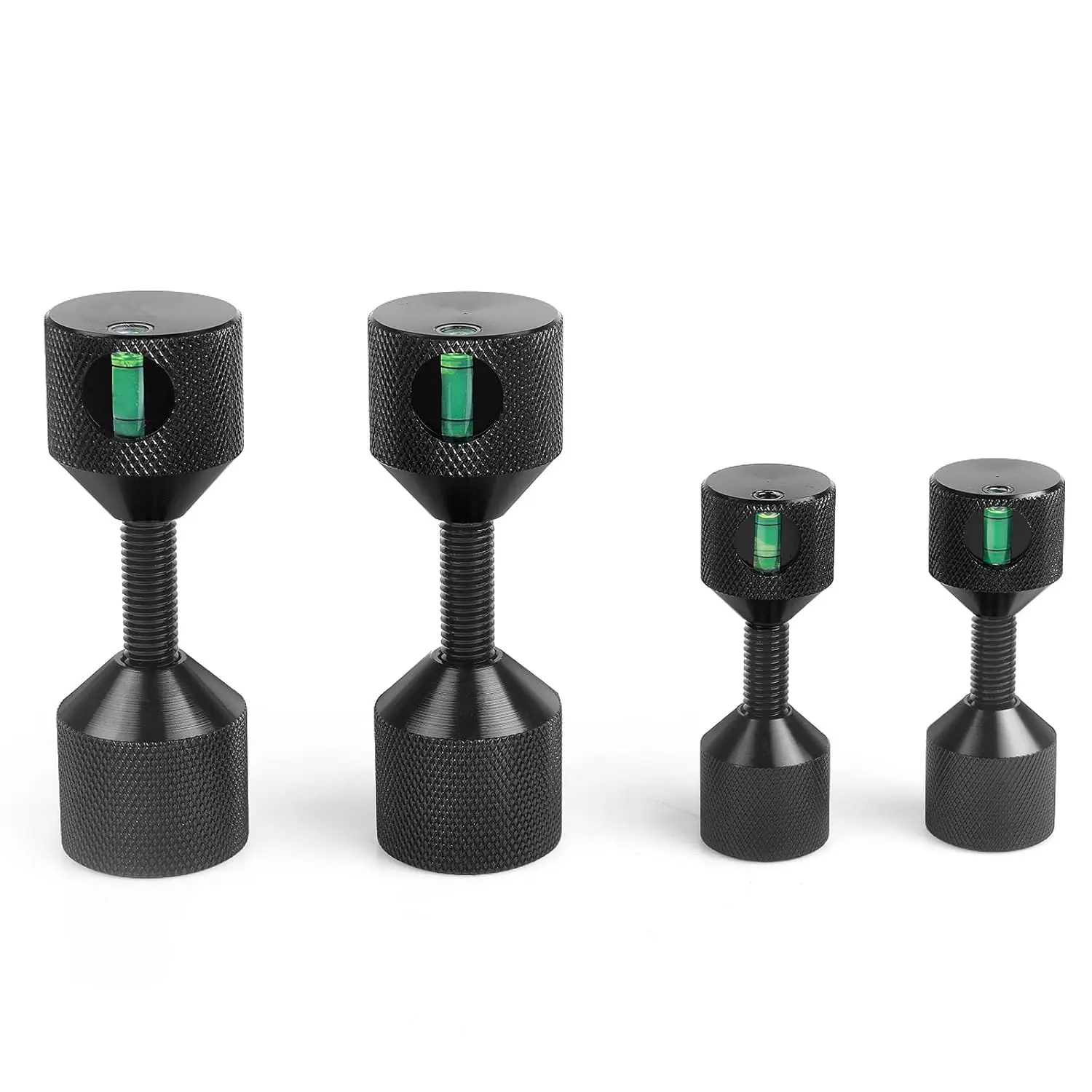 4 count Flange Two Hole Pins 1-1/8" Two Hole Alignment Pins & 1-5/8" Detachable Flange Double Hole Pins Built-in Level 6061  Black
