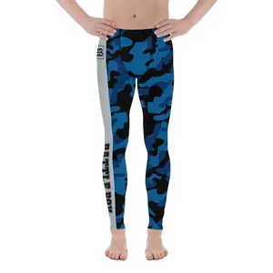 Battle Box Camo Black Navy Mavericks Men's Leggings
