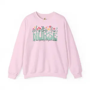 ER Nurse Floral Sweatshirt | ED Nurse Flower Shirt | Trauma Nurse Sweatshirt | Emergency Nurse Gift | RN Crewneck