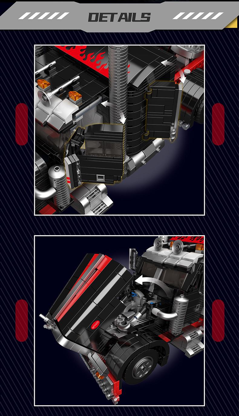 Mould King 10037 Flatbed Semi Truck Tow Road Trailer Muscle Car Building Block Adult Kid Toy 1797 Pcs Vehicle Brick Mould King 10037 Flatbed Semi Truck Tow Road Trailer Muscle Car Building Block Adult Kid Toy 1797 Pcs Vehicle Brick