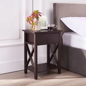 Solid Wood End Table for Bedrooms, Living Room End Table
