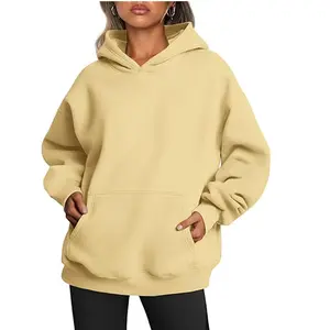 Women's Fashion Fleece Hoodies Oversized Sweatshirts Long Sleeve Loose Fit with Pockets Leggings Fall Winter Y2K Casual Style Comfort Aesthetic Clothes  valentines gift ideas Mother's day Gift
