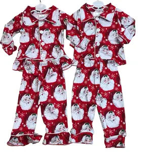 Kids Christmas Matching Pajamas Set  Boy Christmas Santa Claus Outfit Sleep Wear