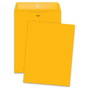 Quality Park QUA37891 Clasp Envelopes- Hi-Bulk- 9 in. x 12 in.- 100-BX- Kraft