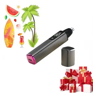 Ear Nose Hair Trimmer with 3 Speed Settings and LED Display, Rechargeable Dual Blade Hair Trimming Set, Ear Nose Hair Grooming Tool, USB Rechargeable Trimmer