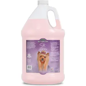 Silk Creme Rinse Dog Conditioner – Dog Bathing Supplies, Puppy Shampoo, Cat & Dog Grooming Supplies for Sensitive Skin, Cruelty-Free, Made in USA, Tearless Dog Products – 1 Gallon