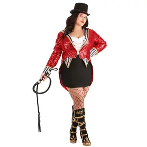 Women's Plus Size Sexy Sequin Ringmaster Costume