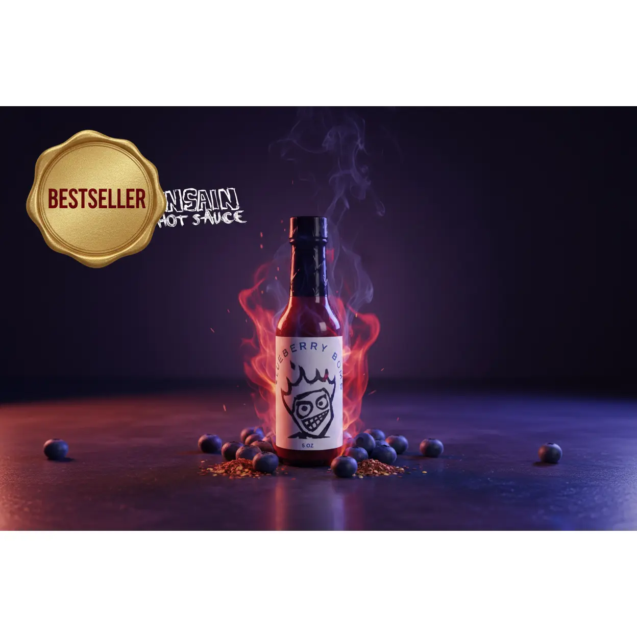 Blueberry Bomb Hot Sauce - BLUEBERRY BOMB Sweet Berry Heat Gourmet (5 oz)