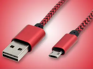 Micro 2A USB V8V9 Heavy Duty Braided Cable 3FT, Super Fast Data Sync & Charge, Premium Nylon Tangle-Free Design, Sturdy 2-Sided High-Speed Connector for Smartphones, Tablets & More, 3ft Length