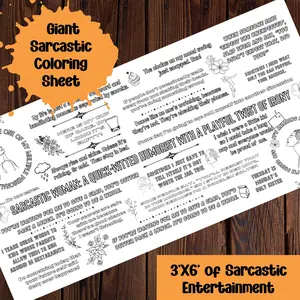 Giant Sarcastic Coloring Sheet - Sarcastic Woman