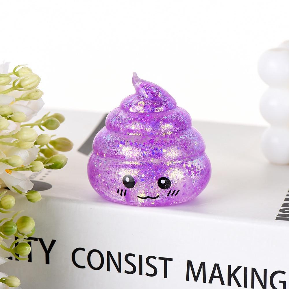Cute Smiling Emoji Poop Squishy Slow Rebound Soft TPR Stress Relief Squeeze Fidget Toy Funny Gift Ideal for All Ages Safe Durable