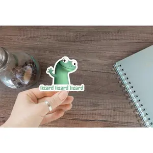 lizard meme sticker bottle funny meme tiktok laptop sticker gift for friend stickers lizard meme