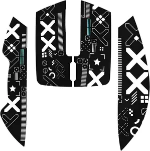 Mouse Anti-Slip Grip Tape for Superlight Wireless Gaming Mice,Universal Fit, Sweat-Resistant, Elastic Side Grips, Effortless Application, Ultra-Thin Design (0.5mm/0.02in)- Black