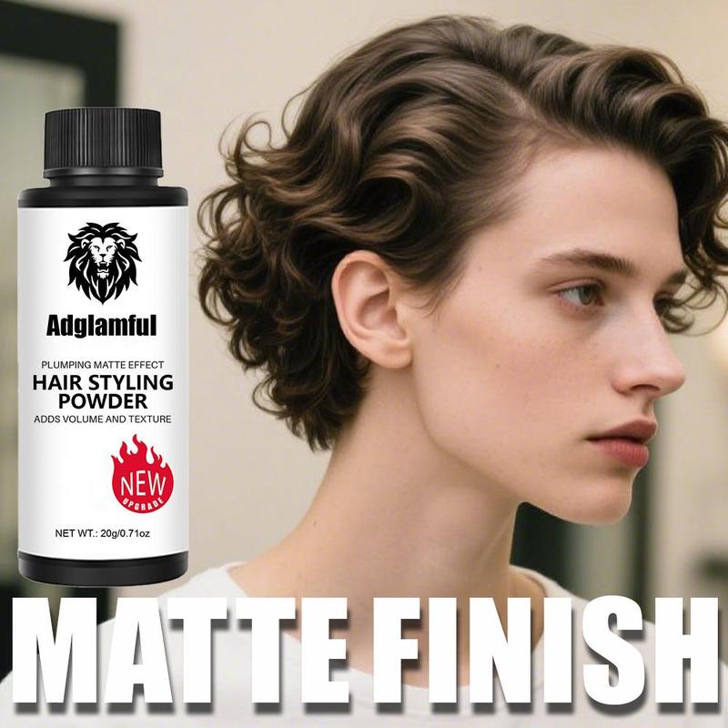 Adglamful Hair Styling Powder – Volumizing Root Booster, Hair Texture Powder & Texturizing Powder for Men & Women, Matte Finish, Oil Control, Lightweight, No Residue, Travel-Friendly Haircare,20g