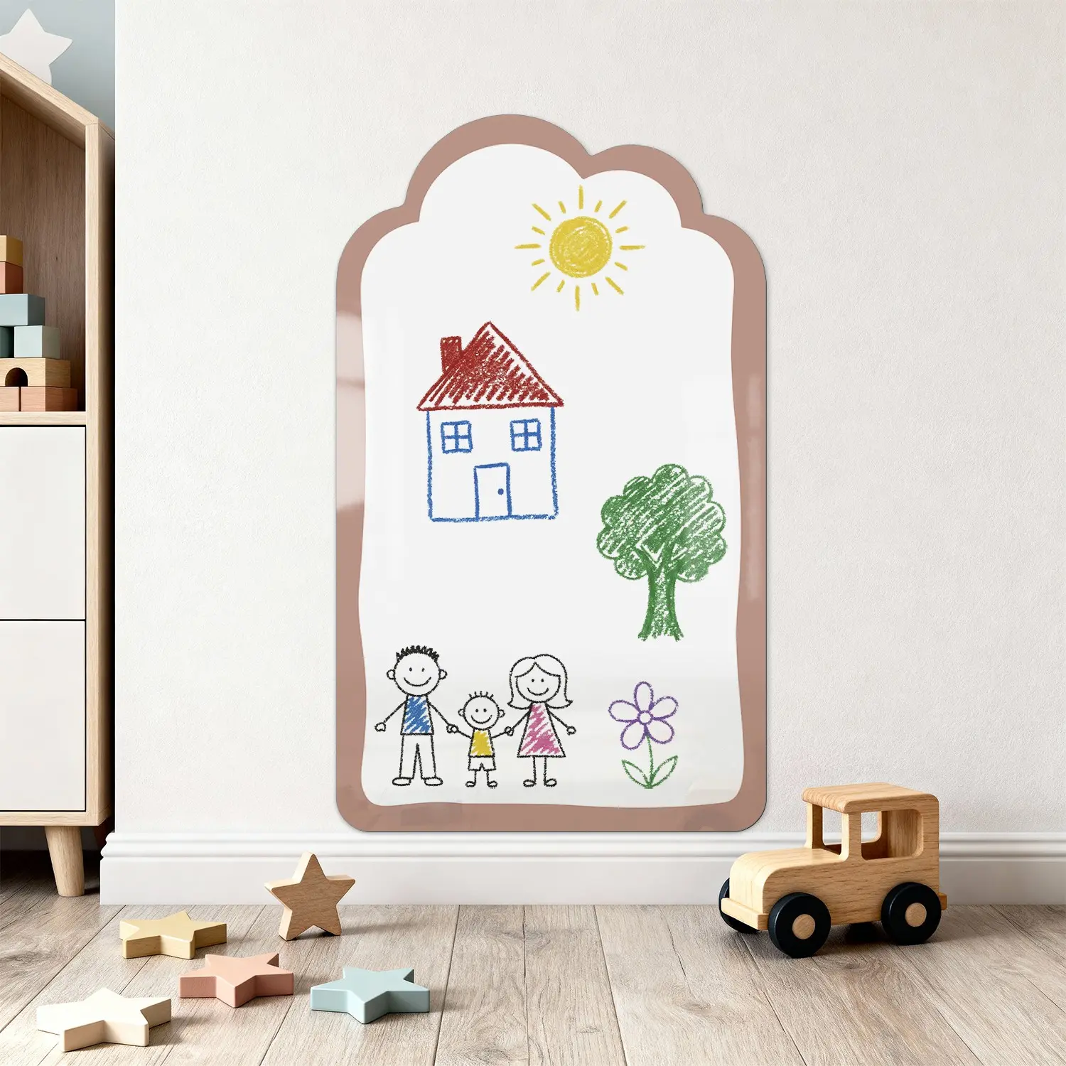 Magnetic Whiteboard Stickers Set, Portable Wipeable Board, Self Adhesive & Removable, Includes 40x67cm Panels, Ideal for Kids' Room Decorations