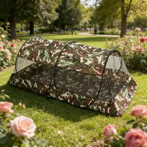 Camouflage Mosquito Net European Style Outdoor Anti-Mosquito Camping Portable No Installation Travel Sunshade