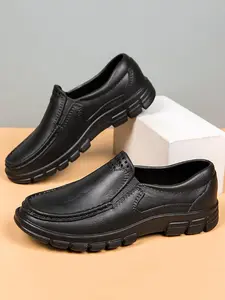 Men's Solid Color Slip on Driving Shoes, Casual Comfortable Breathable Walking Shoes, Non-slip Waterproof Shoes, Fashionable Shoes for Daily Wear, Loafers