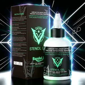 4oz Tattoo Stencil Transfer Gel Solution, Professional Clear Long Lasting Tattoo Transfer Cream Gel for Tattoo Stencil Paper Transfer Machine, Essential Tattoo Supplies for Tattoo Artists