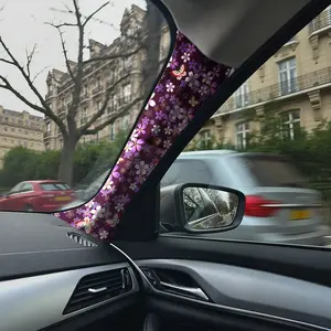 Jdm Car Interior Abc Pillar Modification Upgrade, Self-Adhesive Cherry Blossom Decal Stickers, Car Interior Decor, Universal Fit, Easy Installation