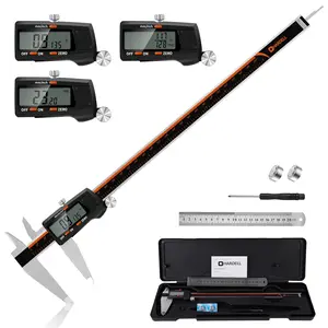 Digital Caliper 12 Inch, Caliper Measuring Tool with Large LCD Screen,Electronic Digital Vernier Caliper Auto-Off Feature,Inch/MM/Fraction,Digital Ruler for 3D Printing/Jewelers/Woodworkers