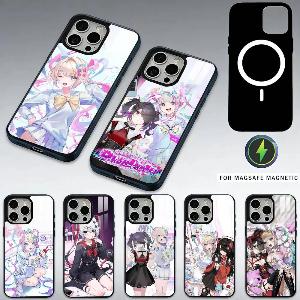 Anime NEEDY G-GIRL OVERDOSE Magsafe Phone Cases For iPhone 17 16 15 14 13 12 Promax Pro Air Plus Magnetic Wireless Charging Black TPU Cover