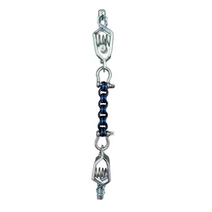 Double Alligator Clip 3 Ring Link Glove Clip