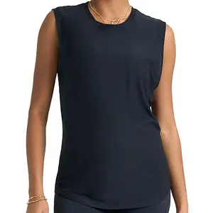 POPSUGAR PS Womens Workout Tops for Women, Sleeveless Loose Fit Athletic Muscle Workout Tank Top for Sports Gym Exercise Yoga