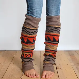 Aztec Design Merino Wool Leg Warmers