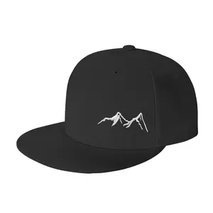 Mountain Flat Bill Hat For Teen Boy Men Women, Embroidered Snapback Baseball Cap For Birthday Christmas Gifts