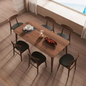 Isabella Mid Century Walnut Dining Table and Chairs