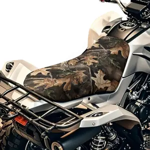 Camouflage Hunting Forest ATV Seat Cover Waterproof Anti-Slip Four Wheeler Seat Covers Breathable Compatible with Polaris Sportsman Polaris Scrambler Honda Rancher