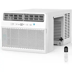 ZAFRO  Window Air Conditioners, 24H Timer Energy-saving Window AC Units, Full Window View, Easy to Install, White