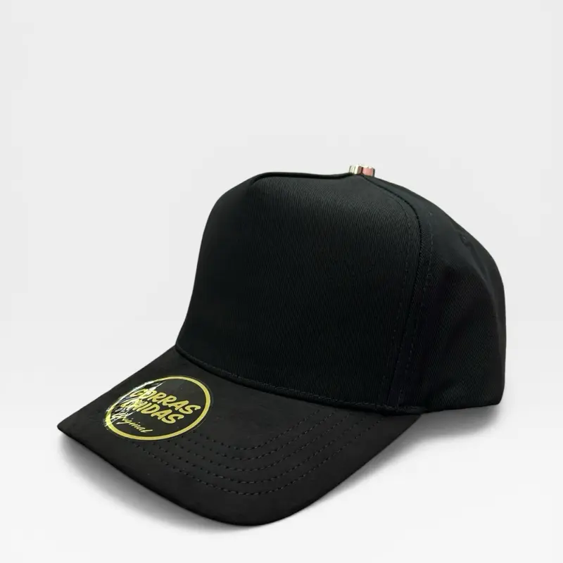 High Quality Unisex Black Plate-Style Snapback Adjustable Hat, Fashion Accessory Cap for Men/Women, Hats, High Quality Hat
