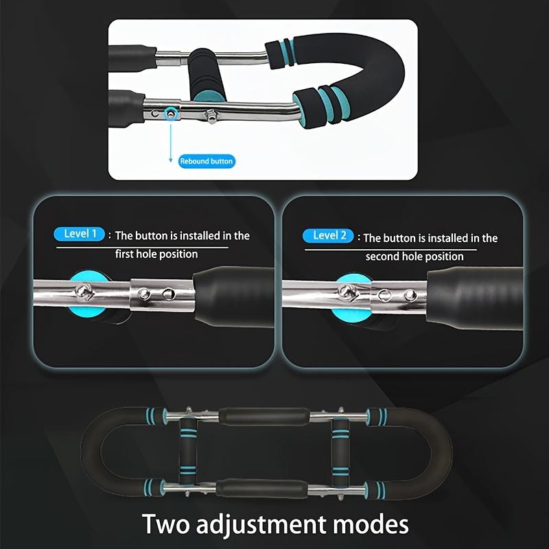 Muscle Burn Arm Exerciser, Shoulder Chest Trainer, Boost Muscle Burn, Home Use，Chest Arm Training Bar, High-strength Spring, Chest Tricep Exerciser, Non-slip Handle, Detachable for Storage，Adjustable Resistance Arm Chest Trainer, Alloy Material