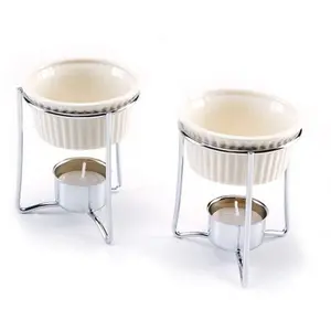 Norpro Ceramic & Stainless Steel Butter Warmer, Set of 2